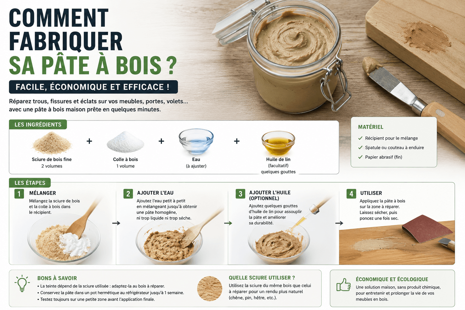 Comment fabriquer soi-même sa pâte à bois ?