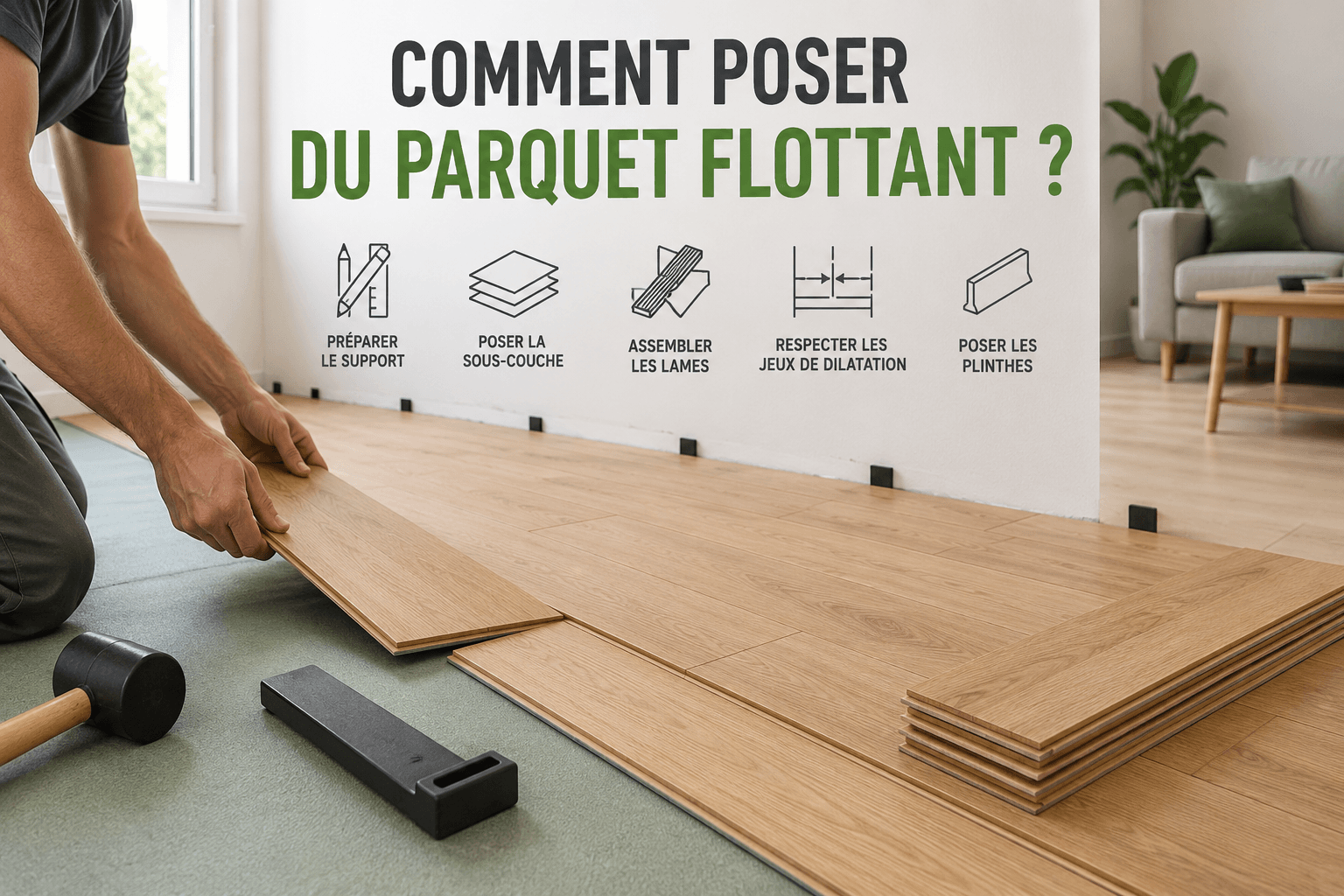 Comment poser du parquet flottant?